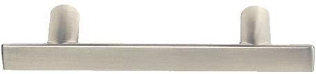 Better Home Products Santa Cruz Solid Bar Pull 3 3/4" C-to-C in Satin Nickel finish