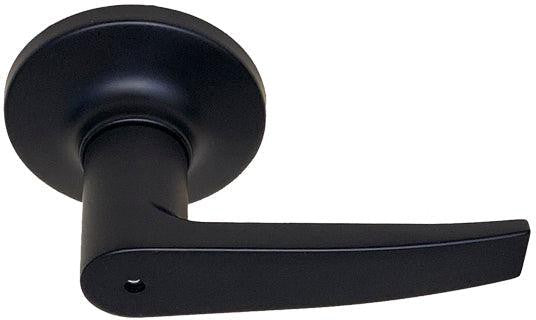 Better Home Products Soma Push Button Privacy Lever in Black finish