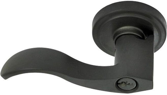 Better Home Products Twin Peaks Entry Lever - Left Handed in Black finish