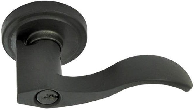 Better Home Products Twin Peaks Entry Lever - Right Handed in Black finish