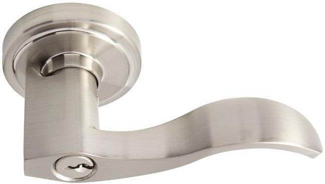 Better Home Products Twin Peaks Entry Lever - Right Handed in Satin Nickel finish