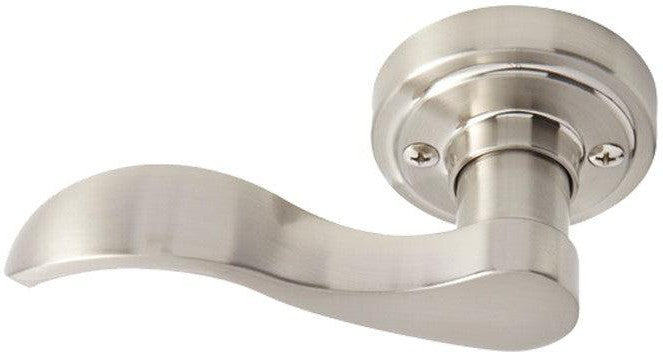 Better Home Products Twin Peaks Half Dummy Lever - Left Handed in Satin Nickel finish