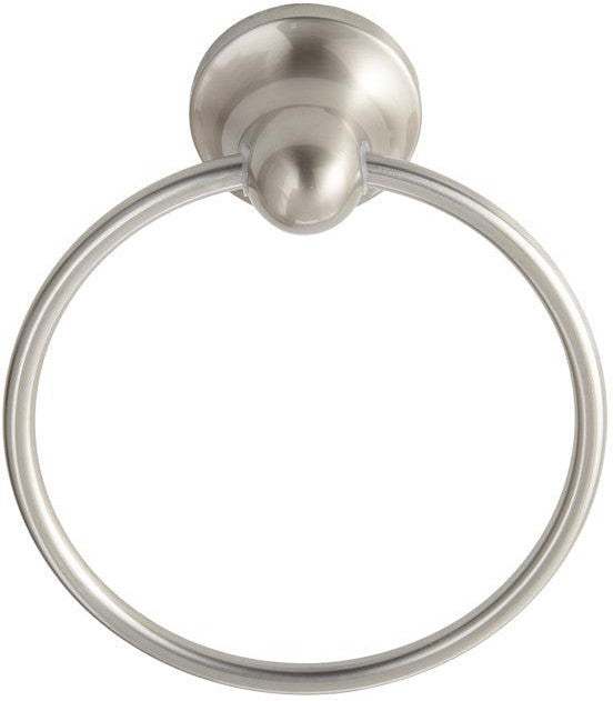 Better Home Products Twin Peaks Towel Ring in Satin Nickel finish