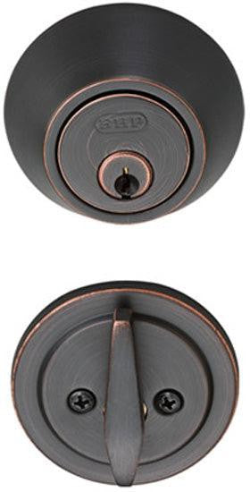 Better Home Products UL Single Cylinder Deadbolt in Dark Bronze finish