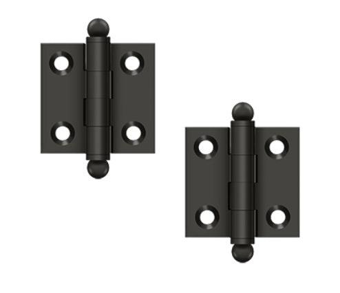 Deltana-1 1/2" x 1 1/2" Hinge with Ball Tips (Pair)-Oil Rubbed Bronze-Coastal Hardware Store