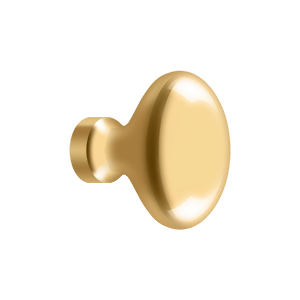 Deltana 1 1/4" Oval Knob in PVD Polished Brass finish