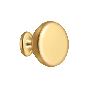 Deltana 1 1/4" Solid Round Knob in PVD Polished Brass finish