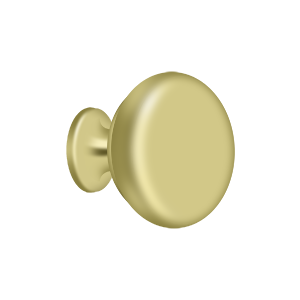 Deltana 1 1/4" Solid Round Knob in Polished Brass finish