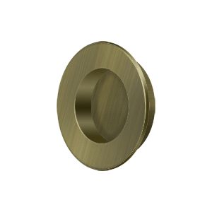 Deltana 1 7/8" Round Flush Pull in Antique Brass finish