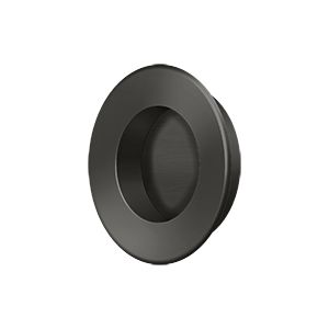 Deltana 1 7/8" Round Flush Pull in Oil Rubbed Bronze finish