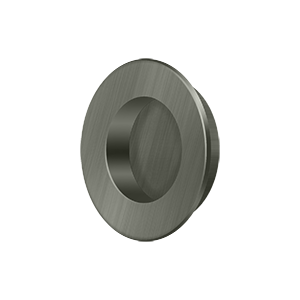 Deltana 1 7/8" Round Flush Pull in Pewter finish
