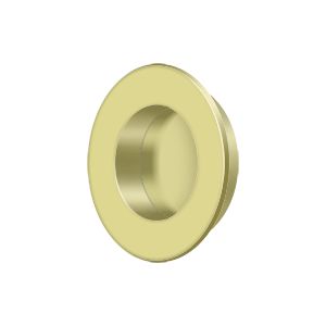 Deltana 1 7/8" Round Flush Pull in Polished Brass finish