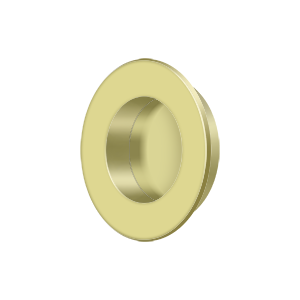 Deltana 1 7/8" Round Flush Pull in Polished Brass finish