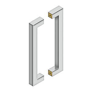 Deltana 12" CTC Back-to-Back Contemporary Pulls in Polished Stainless finish
