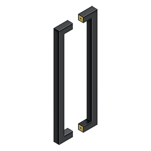 Deltana 18" CTC Back-to-Back Contemporary Pulls in Flat Black finish