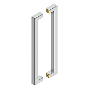 Deltana 18" CTC Back-to-Back Contemporary Pulls in Polished Stainless finish