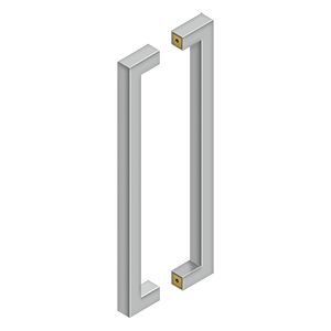 Deltana 18" CTC Back-to-Back Contemporary Pulls in Satin Stainless Steel finish