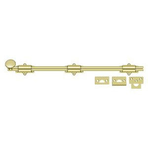 Deltana 18" Heavy Duty Surface Bolt in Polished Brass finish