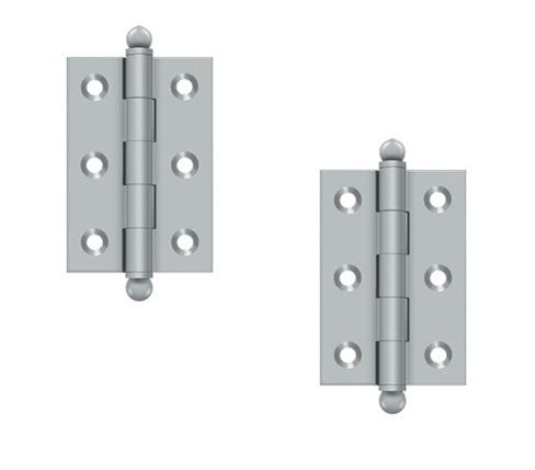 Deltana 2 1/2" x 1 11/16" Hinge with Ball Tips (Pair) in Satin Chrome finish