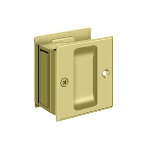 Deltana 2-1/2" x 2-3/4" Pocket Door Passage in Polished Brass finish