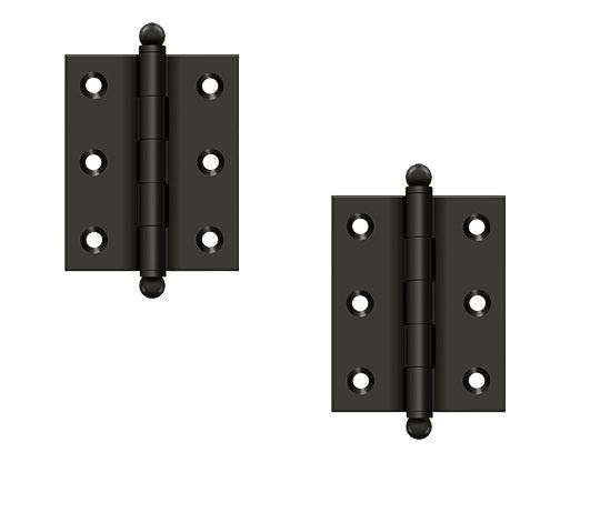 Deltana 2 1/2" x 2" Hinge with Ball Tips (Pair) in Oil Rubbed Bronze finish