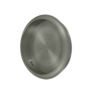 Deltana 2 1/8" Round Flush Pull in Pewter finish