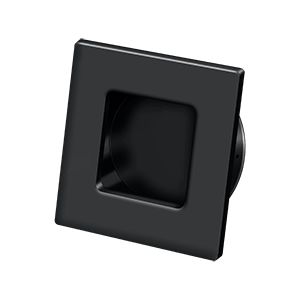 Deltana 2 3/4" Square Heavy Duty Flush Pull in Flat Black finish