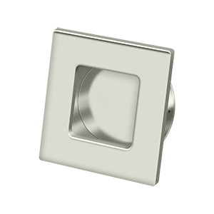 Deltana 2 3/4" Square Heavy Duty Flush Pull in Lifetime Polished Nickel finish