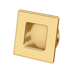 Deltana 2 3/4" Square Heavy Duty Flush Pull in PVD Polished Brass finish