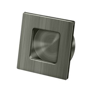 Deltana 2 3/4" Square Heavy Duty Flush Pull in Pewter finish