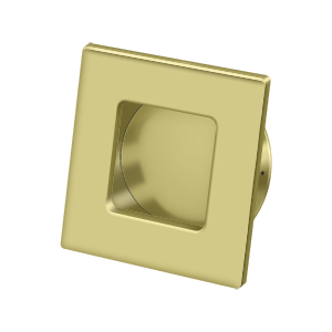 Deltana 2 3/4" Square Heavy Duty Flush Pull in Polished Brass finish