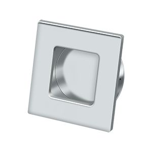 Deltana 2 3/4" Square Heavy Duty Flush Pull in Polished Chrome finish