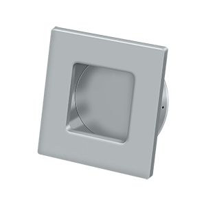 Deltana 2 3/4" Square Heavy Duty Flush Pull in Satin Chrome finish