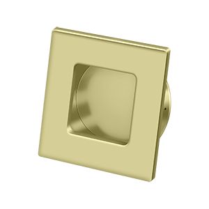 Deltana 2 3/4" Square Heavy Duty Flush Pull in Unlacquered Brass finish