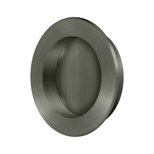 Deltana 2 3/8" Round Flush Pull in Pewter finish