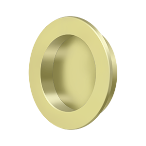 Deltana 2 3/8" Round Flush Pull in Polished Brass finish