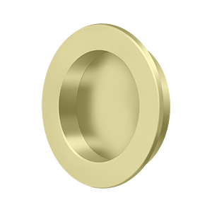 Deltana 2 3/8" Round Flush Pull in Unlacquered Brass finish