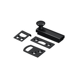 Deltana 2" Heavy Duty Concealed Screw Surface Bolt in Flat Black finish