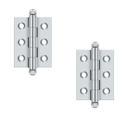 Deltana 2" x 1 1/2" Hinge with Ball Tips (Pair) in Polished Chrome finish