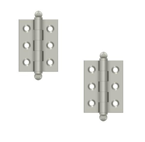 Deltana 2" x 1 1/2" Hinge with Ball Tips (Pair) in Satin Nickel finish