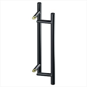 Deltana 24" Back-to-Back Round Offset Pulls in Flat Black finish