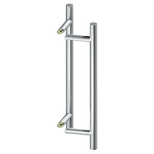 Deltana 24" Back-to-Back Round Offset Pulls in Satin Stainless Steel finish