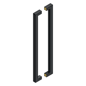 Deltana 24" CTC Back-to-Back Contemporary Pulls in Flat Black finish