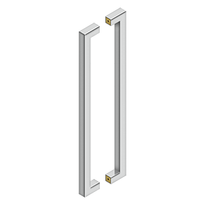 Deltana 24" CTC Back-to-Back Contemporary Pulls in Polished Stainless finish