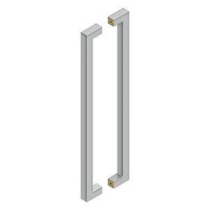 Deltana 24" CTC Back-to-Back Contemporary Pulls in Satin Stainless Steel finish