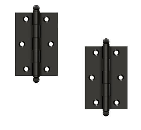Deltana-3" x 2" Hinge with Ball Tips (Pair)-Oil Rubbed Bronze-Coastal Hardware Store
