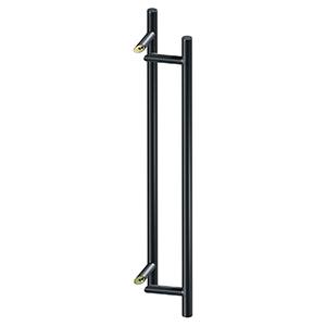 Deltana 36" Back-to-Back Round Offset Pulls in Flat Black finish