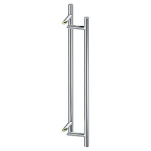 Deltana 36" Back-to-Back Round Offset Pulls in Satin Stainless Steel finish