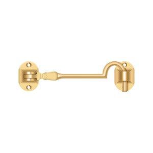 Deltana 4" British Style Cabin Hook in PVD Polished Brass finish