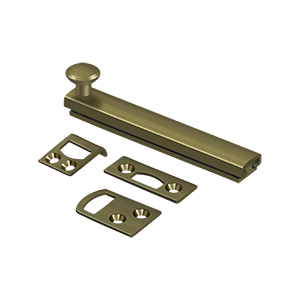 Deltana 4" Heavy Duty Concealed Scew Surface Bolt in Antique Brass finish